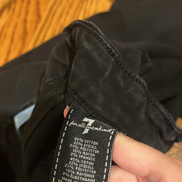 7 For All Mankind Woman’s black Ankle Skinny Jeans Size 25 - Picture 7 of 8